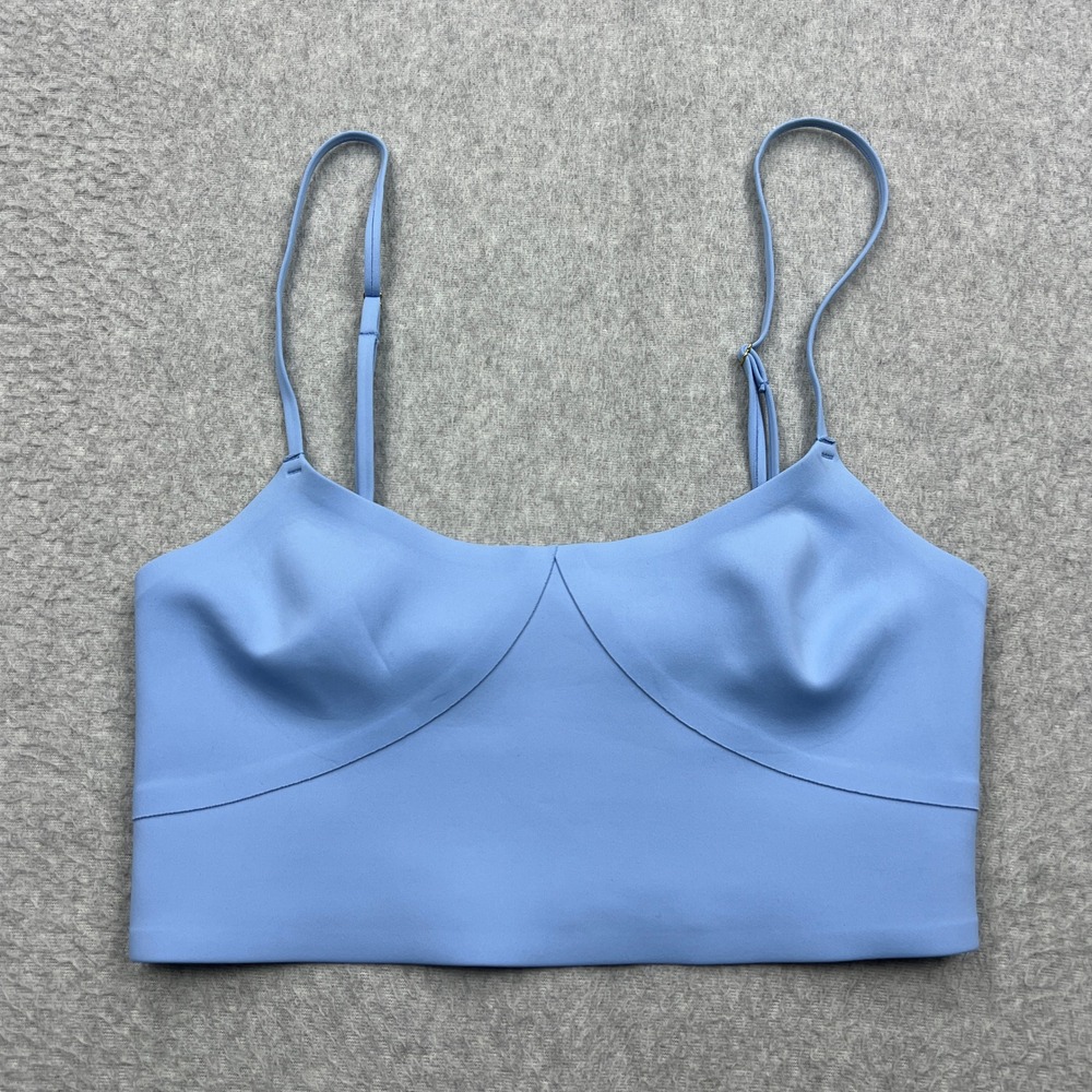 Free People Brinley Longline Bralette Womens Small Blue Bra‎ Adjustable Strappy